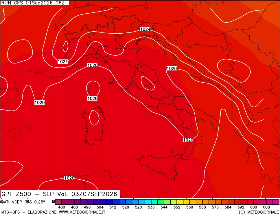 mappa 500 hPa GPT + Press SLM