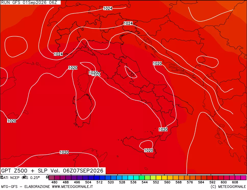 mappa 500 hPa GPT + Press SLM