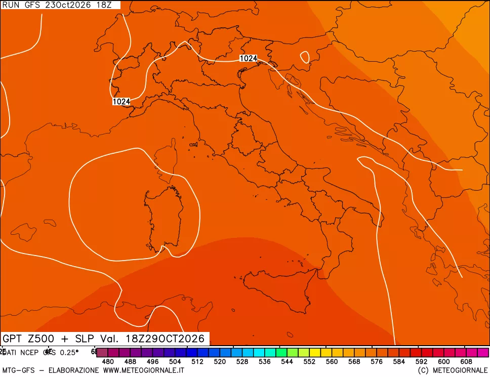 mappa 500 hPa GPT + Press SLM
