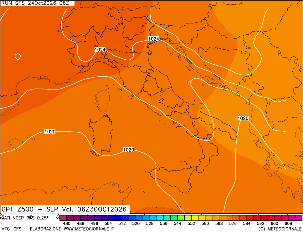 mappa 500 hPa GPT + Press SLM