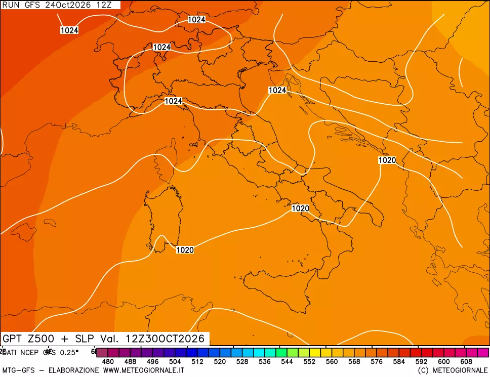 mappa 500 hPa GPT + Press SLM