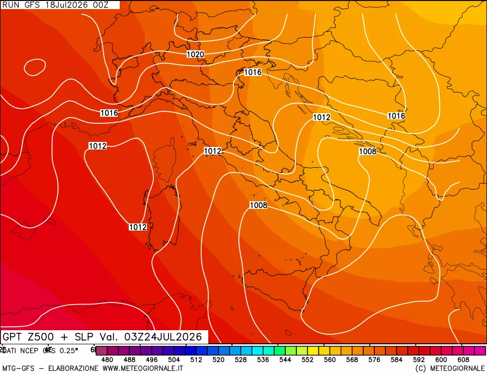 mappa 500 hPa GPT + Press SLM