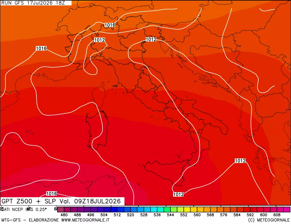 mappa 500 hPa GPT + Press SLM