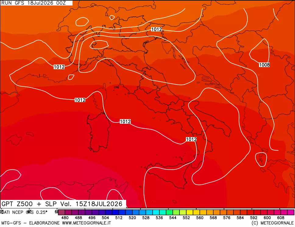 mappa 500 hPa GPT + Press SLM