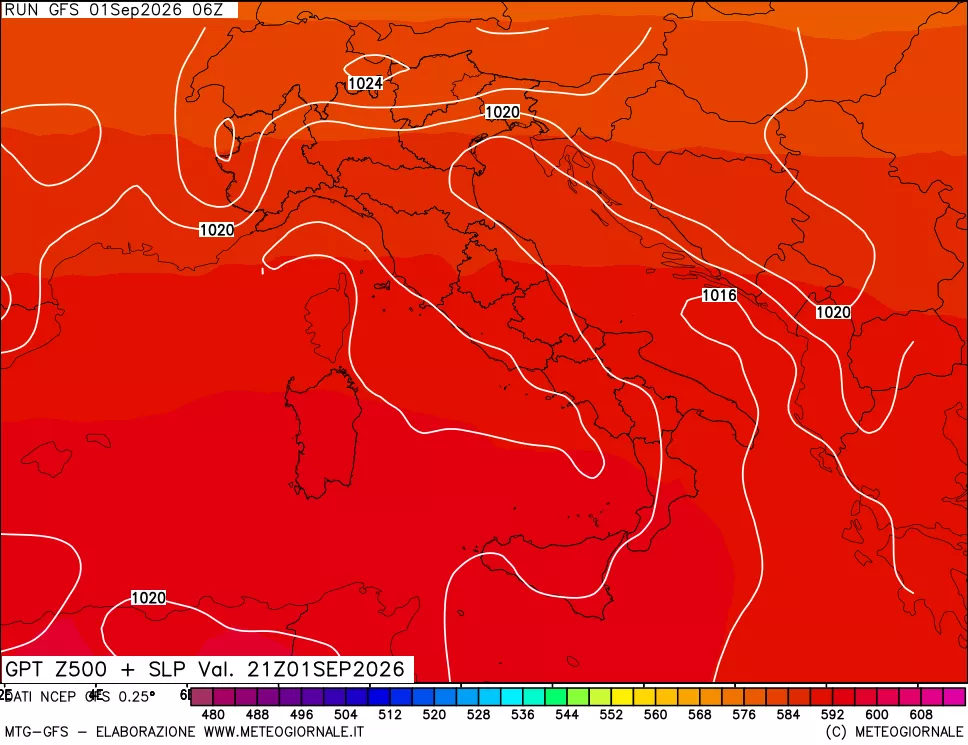 mappa 500 hPa GPT + Press SLM