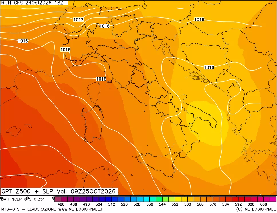 mappa 500 hPa GPT + Press SLM