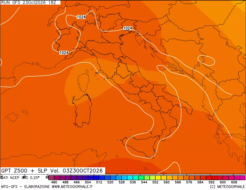 mappa 500 hPa GPT + Press SLM