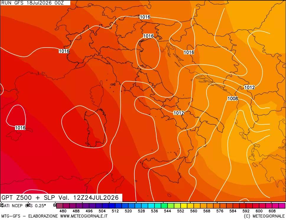 mappa 500 hPa GPT + Press SLM