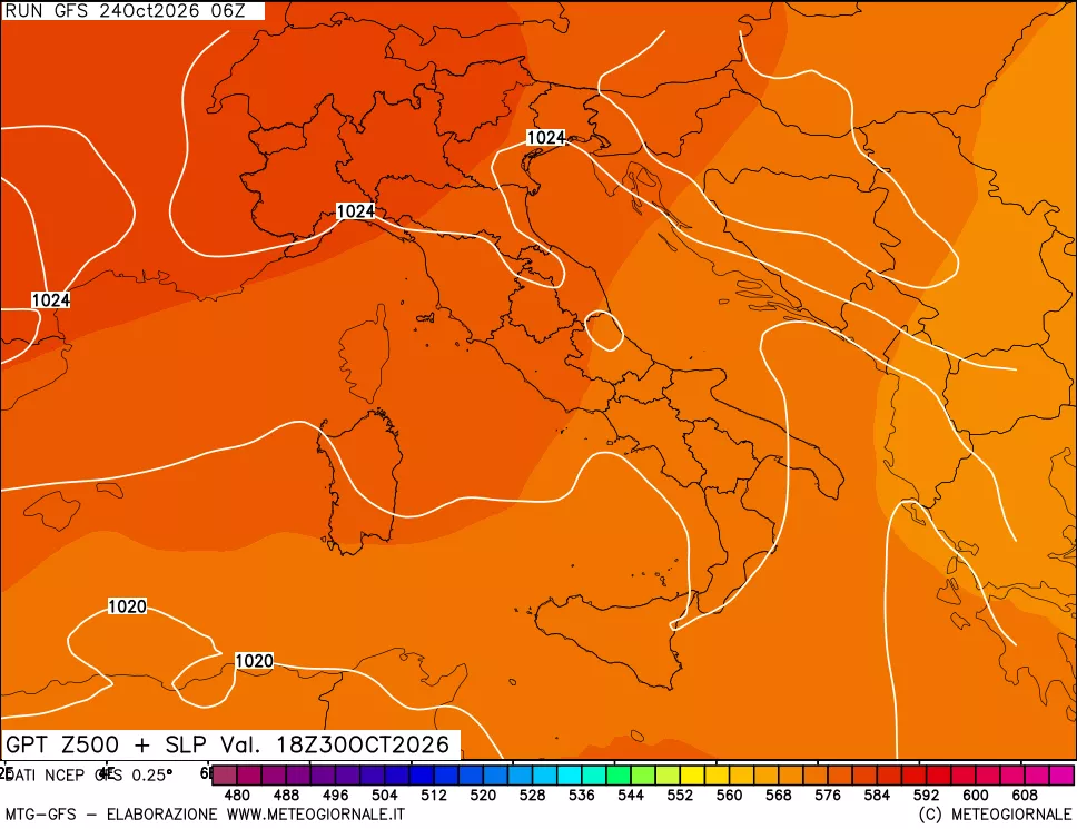 mappa 500 hPa GPT + Press SLM