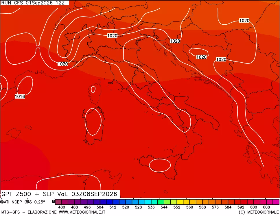 mappa 500 hPa GPT + Press SLM