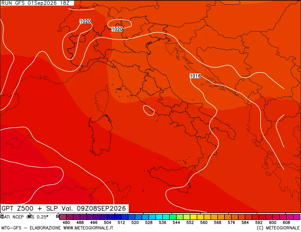 mappa 500 hPa GPT + Press SLM