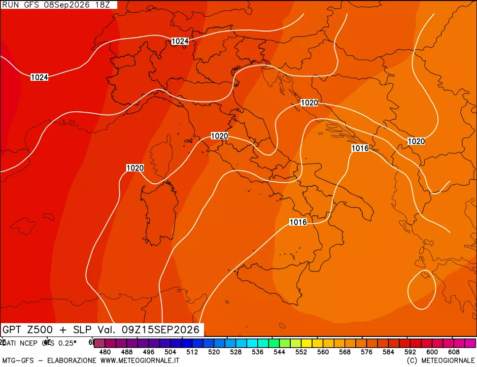 mappa 500 hPa GPT + Press SLM