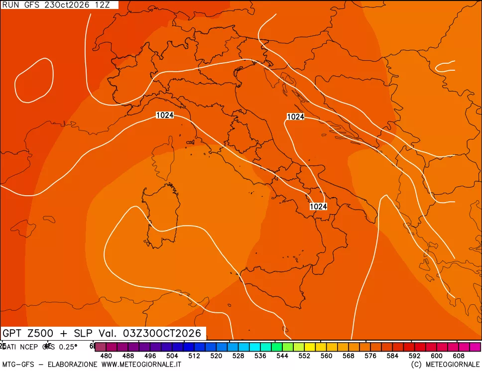 mappa 500 hPa GPT + Press SLM
