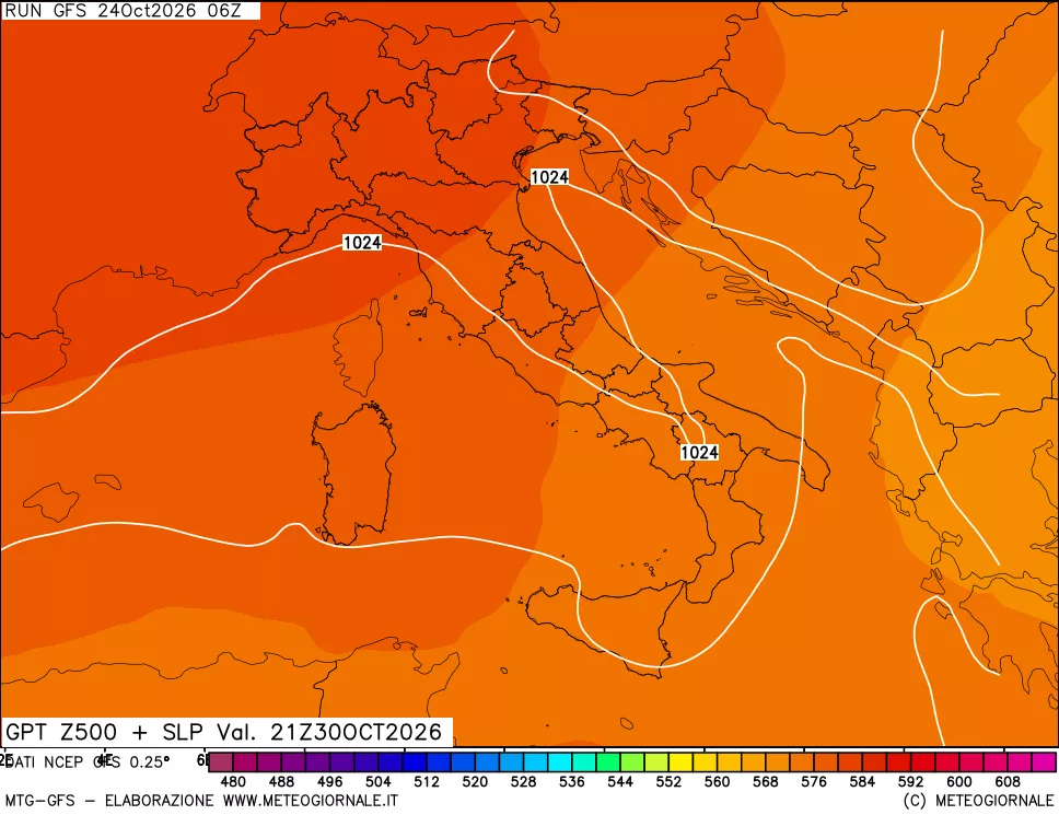 mappa 500 hPa GPT + Press SLM
