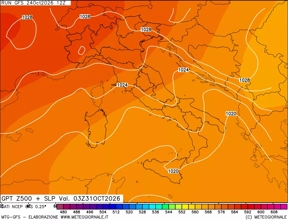 mappa 500 hPa GPT + Press SLM