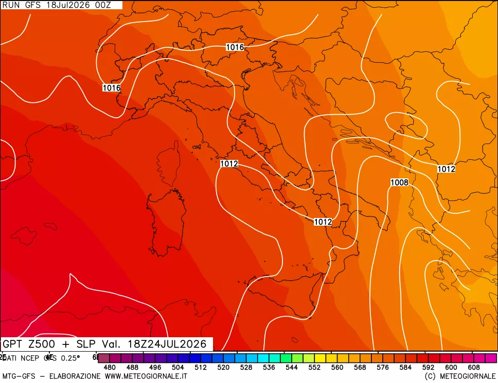 mappa 500 hPa GPT + Press SLM