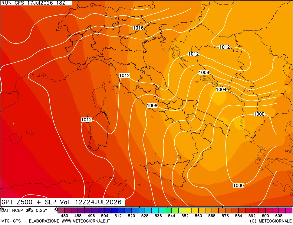 mappa 500 hPa GPT + Press SLM