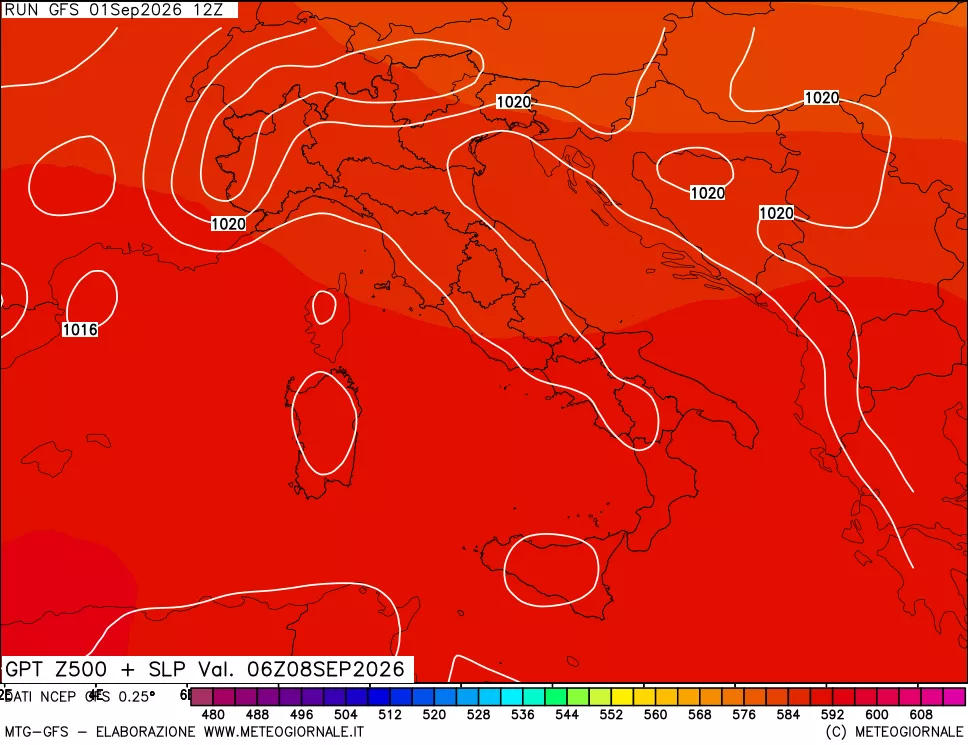 mappa 500 hPa GPT + Press SLM