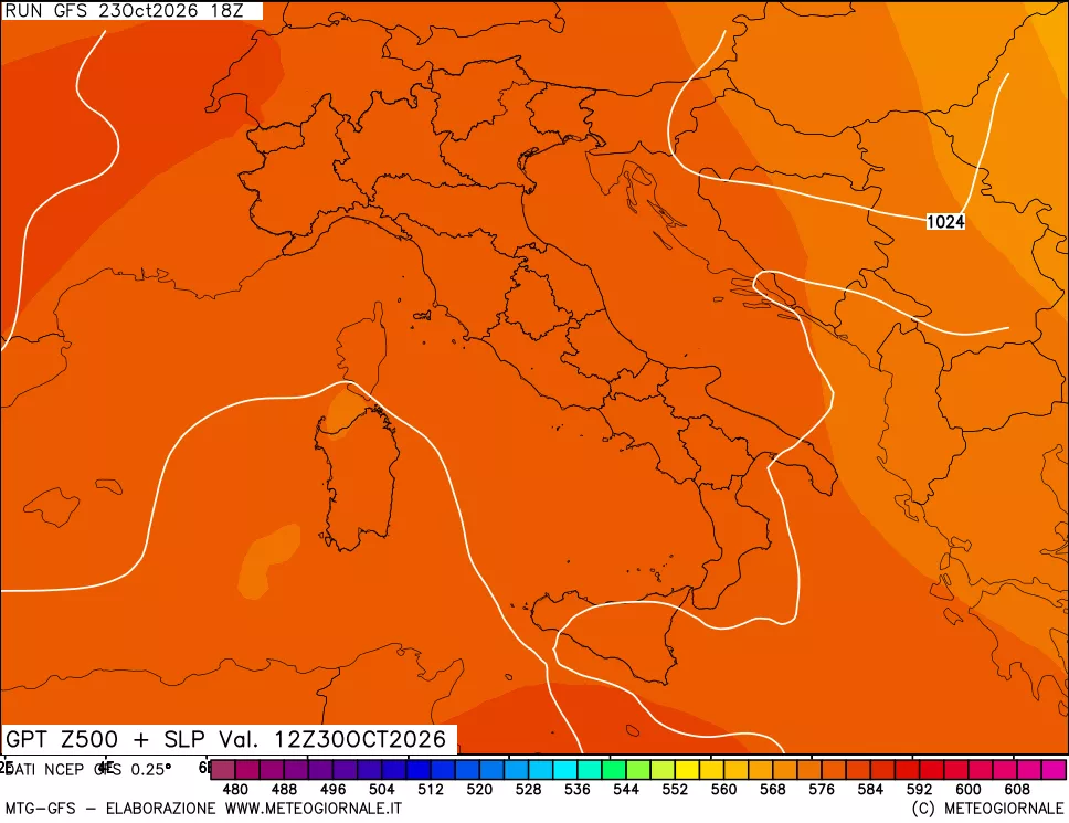 mappa 500 hPa GPT + Press SLM