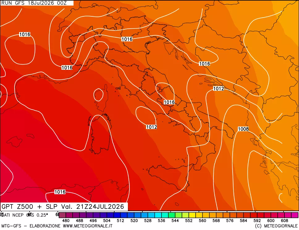 mappa 500 hPa GPT + Press SLM