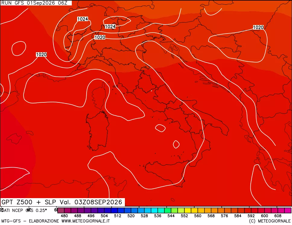 mappa 500 hPa GPT + Press SLM