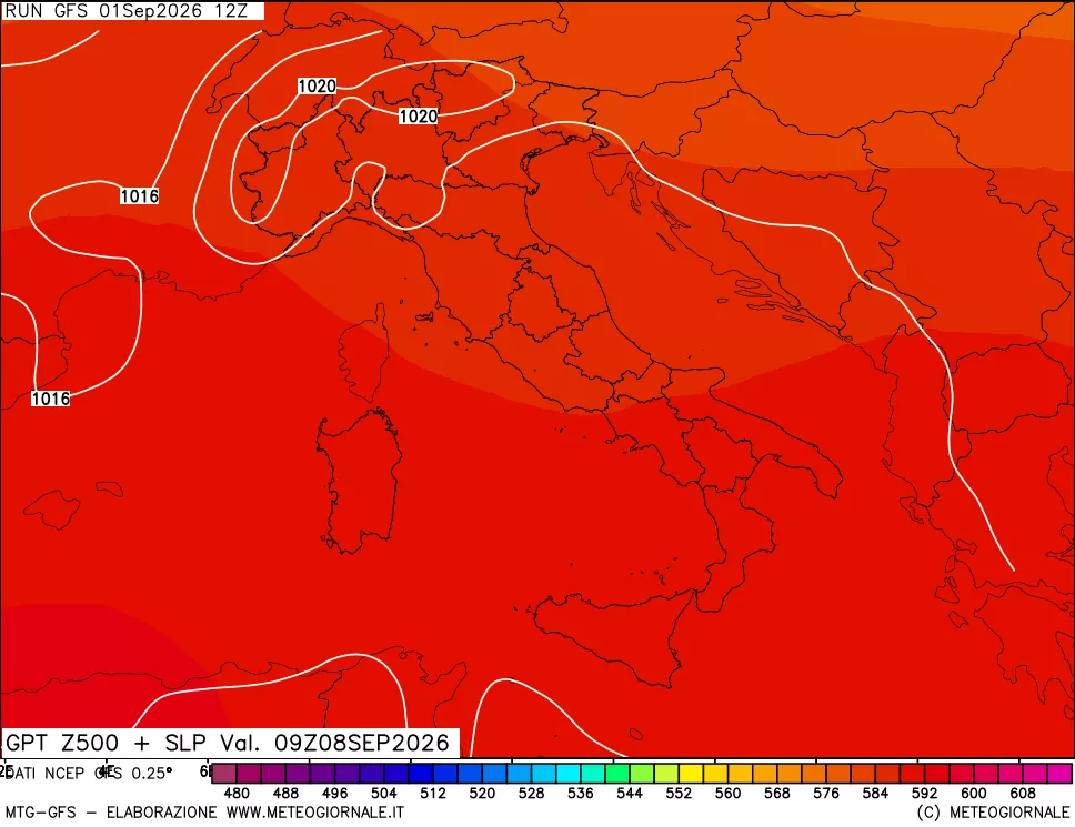 mappa 500 hPa GPT + Press SLM
