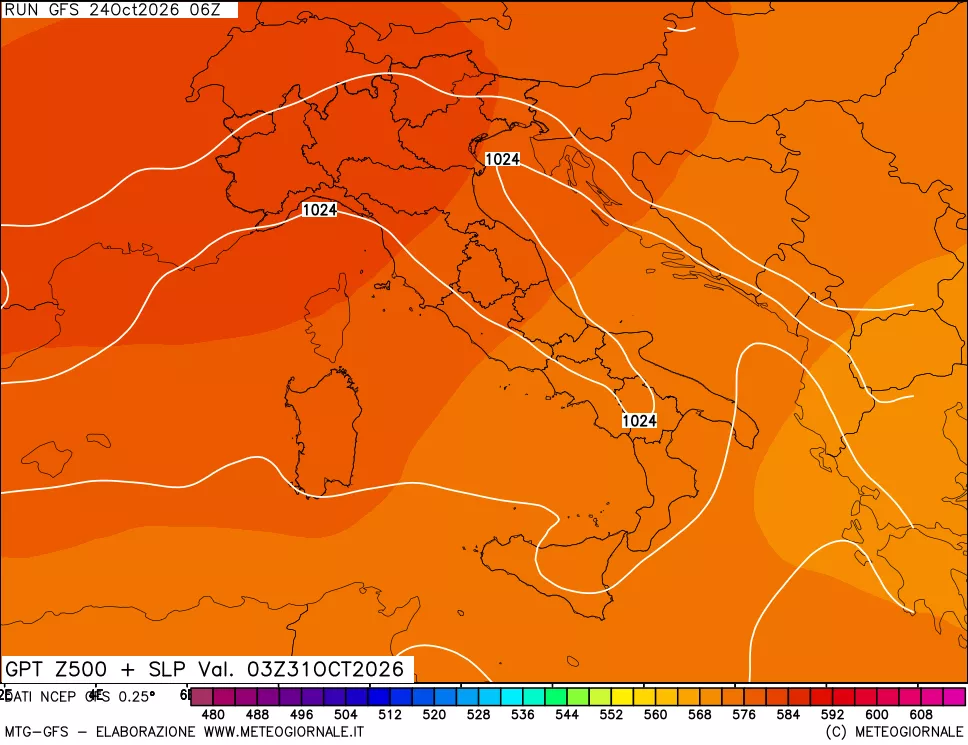 mappa 500 hPa GPT + Press SLM