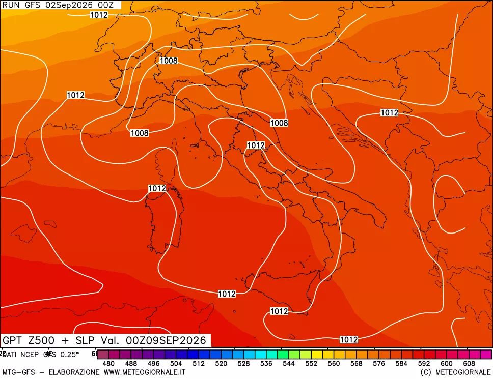 mappa 500 hPa GPT + Press SLM