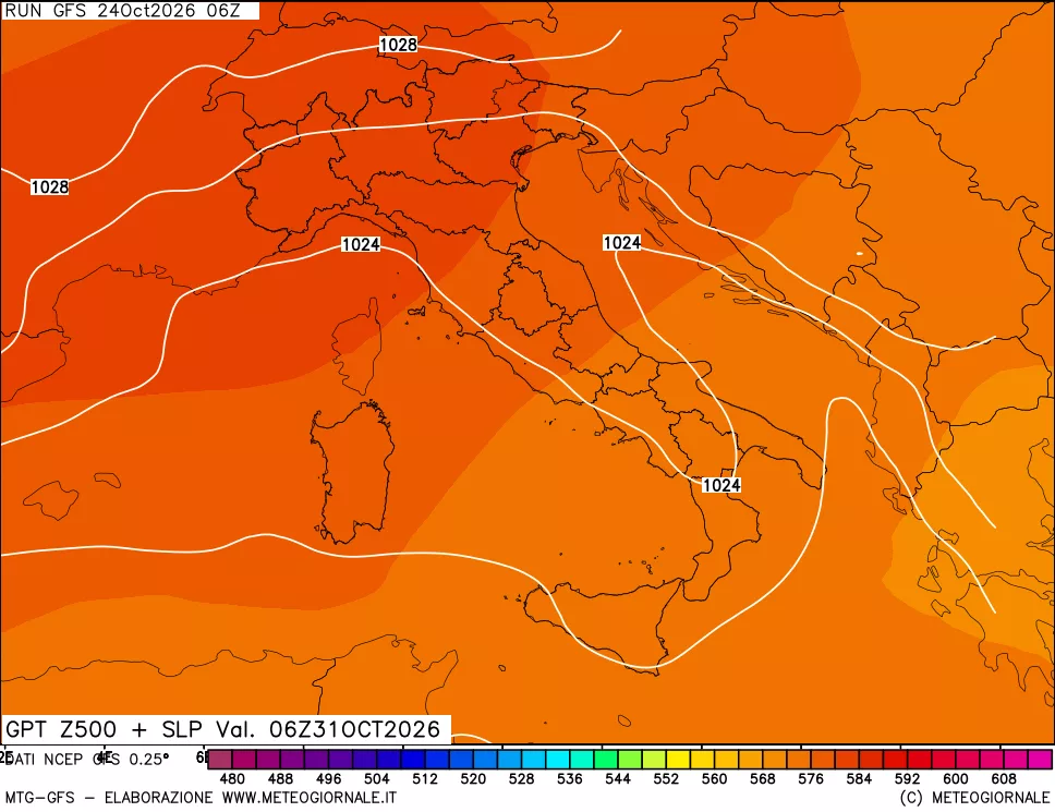 mappa 500 hPa GPT + Press SLM