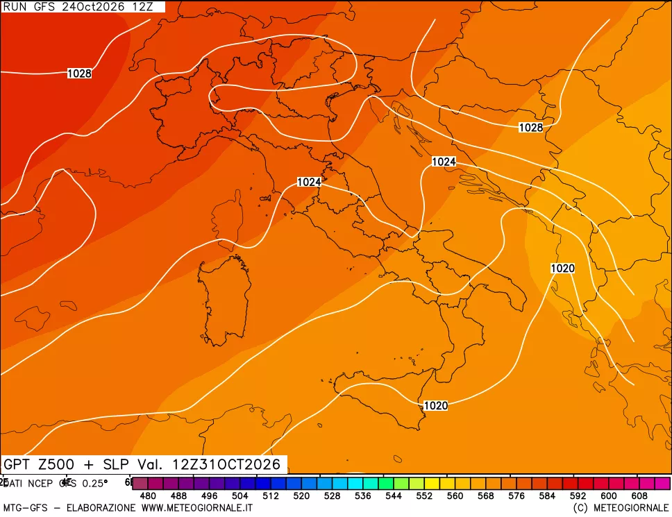 mappa 500 hPa GPT + Press SLM