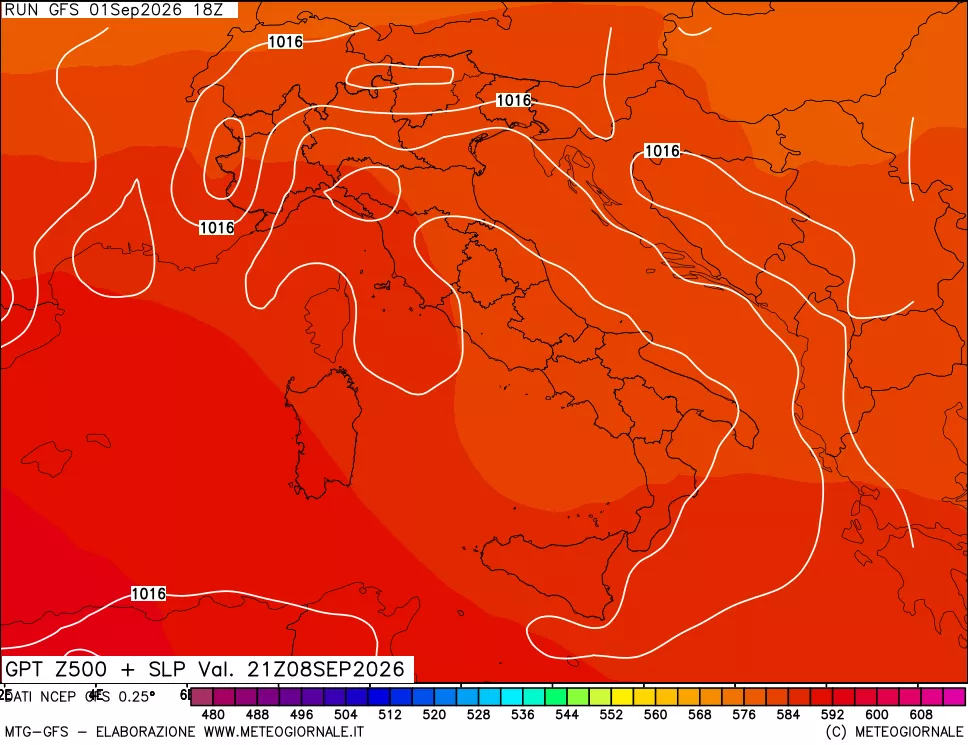 mappa 500 hPa GPT + Press SLM