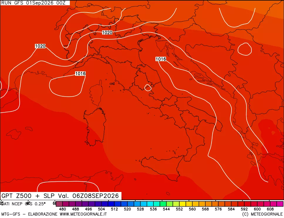mappa 500 hPa GPT + Press SLM