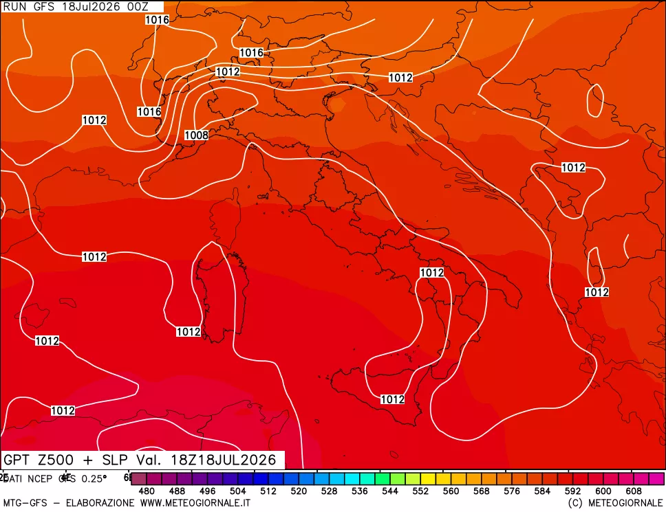 mappa 500 hPa GPT + Press SLM