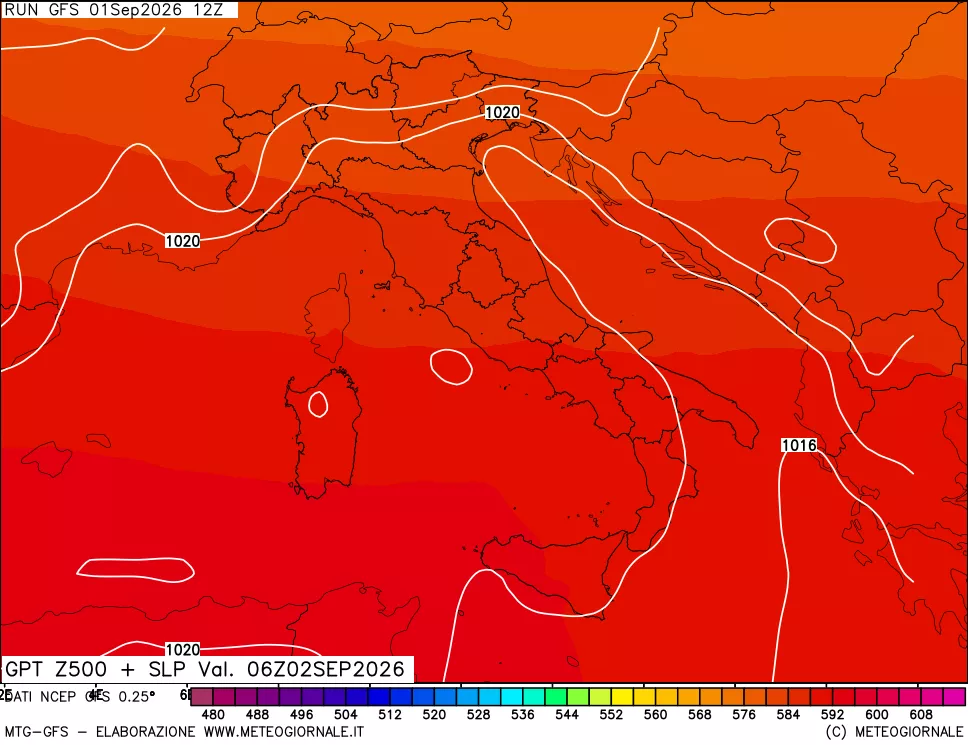 mappa 500 hPa GPT + Press SLM