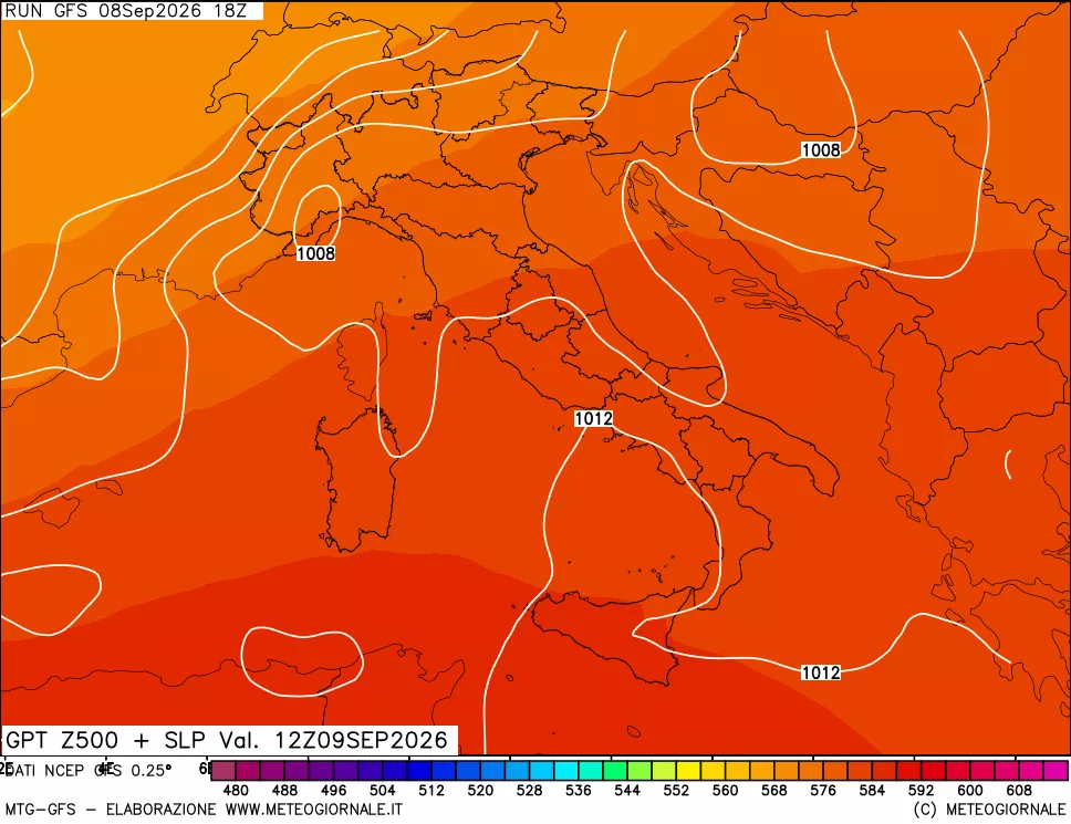 mappa 500 hPa GPT + Press SLM