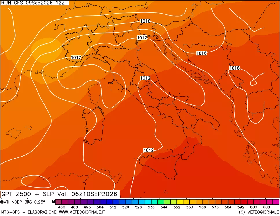 mappa 500 hPa GPT + Press SLM