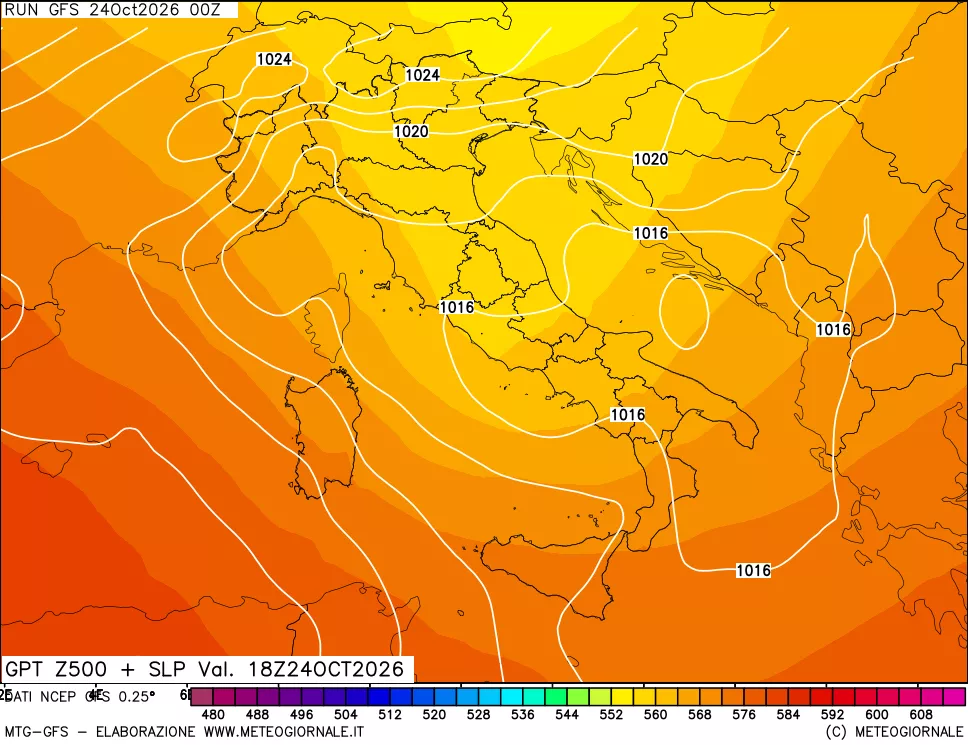 mappa 500 hPa GPT + Press SLM