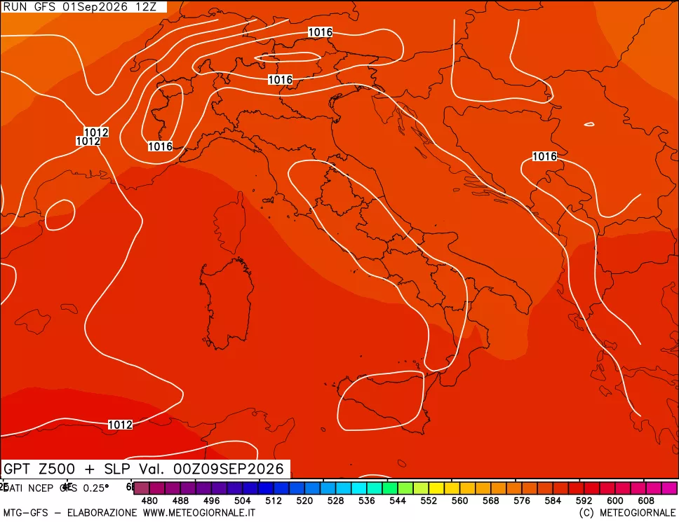 mappa 500 hPa GPT + Press SLM
