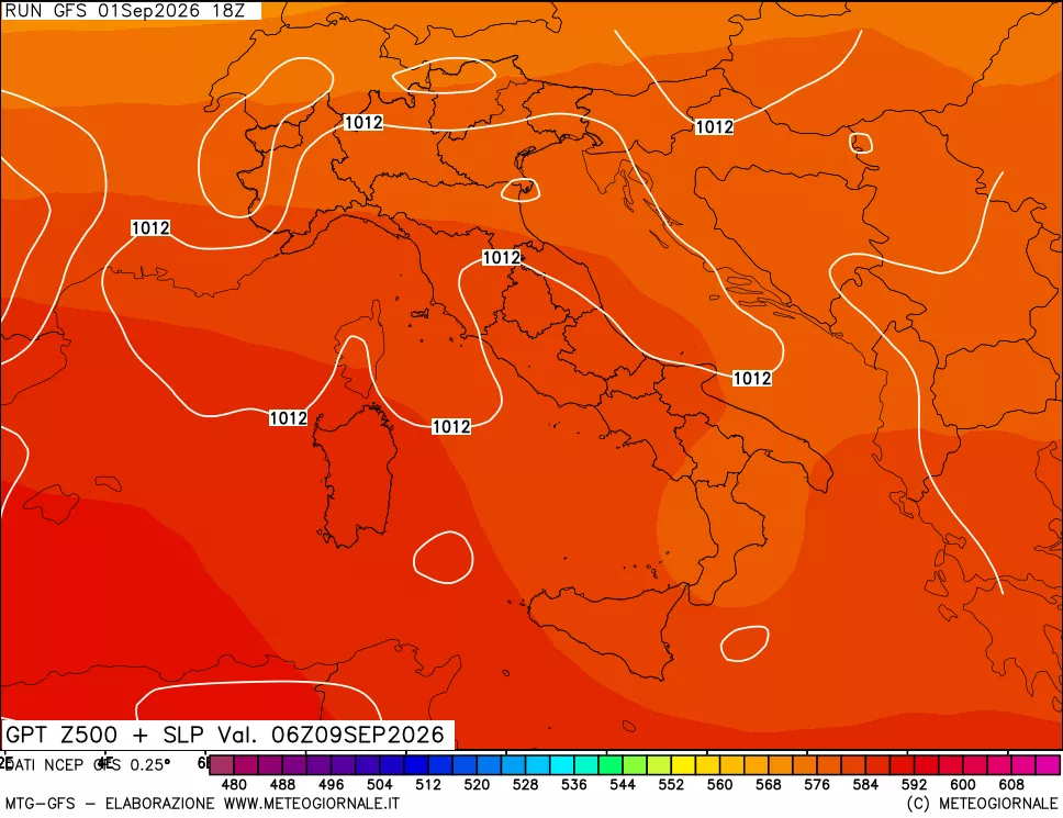 mappa 500 hPa GPT + Press SLM