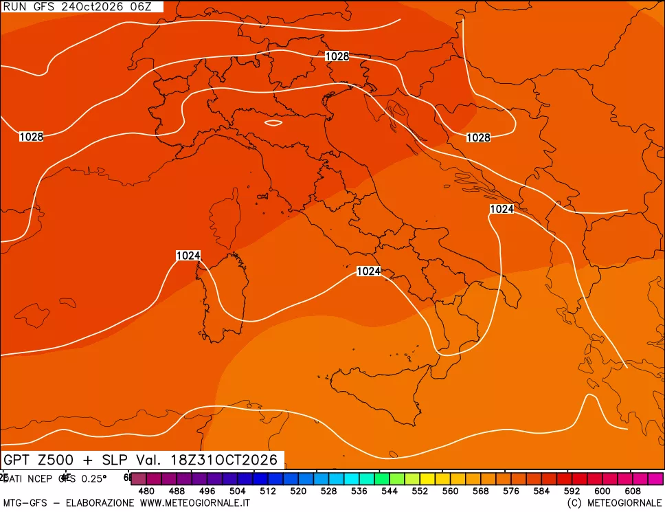mappa 500 hPa GPT + Press SLM
