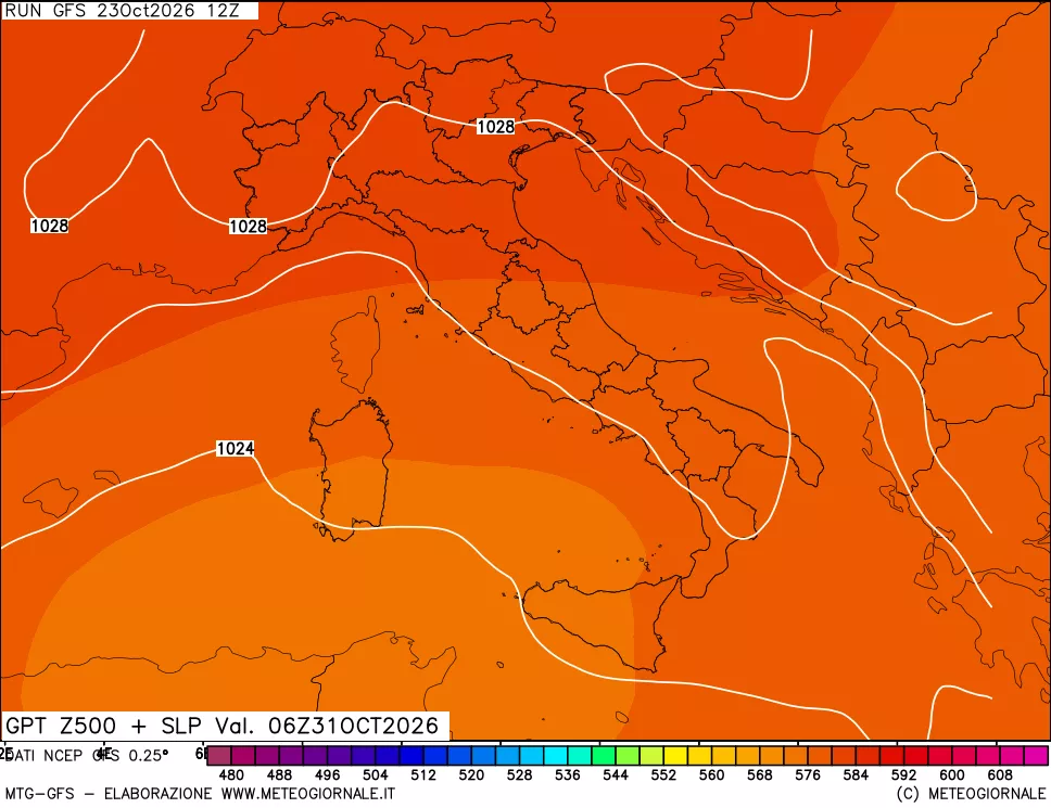 mappa 500 hPa GPT + Press SLM