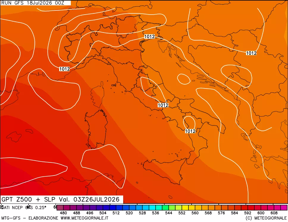 mappa 500 hPa GPT + Press SLM