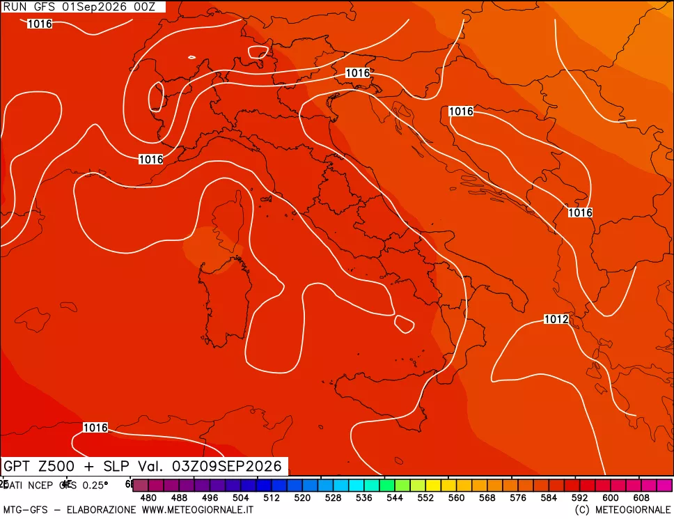 mappa 500 hPa GPT + Press SLM