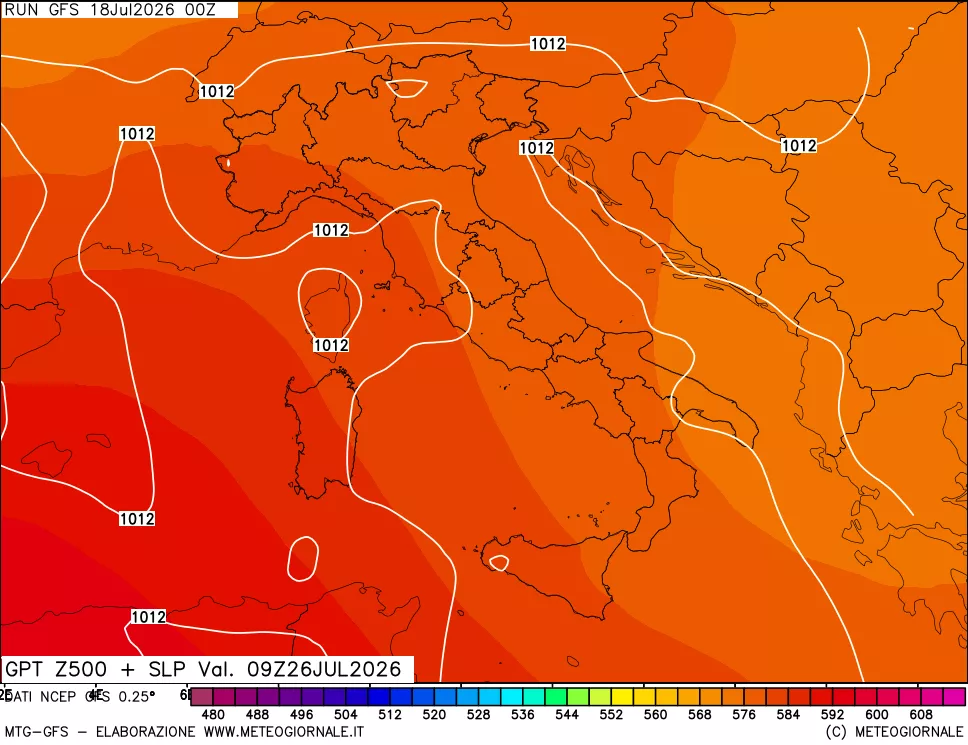 mappa 500 hPa GPT + Press SLM