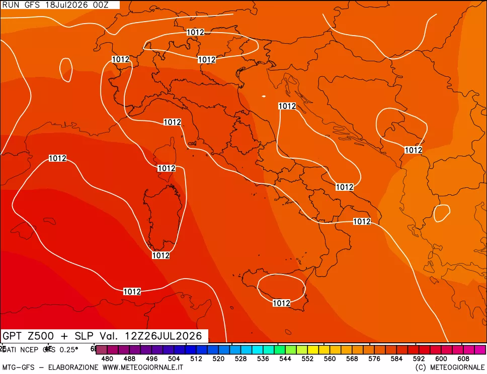 mappa 500 hPa GPT + Press SLM