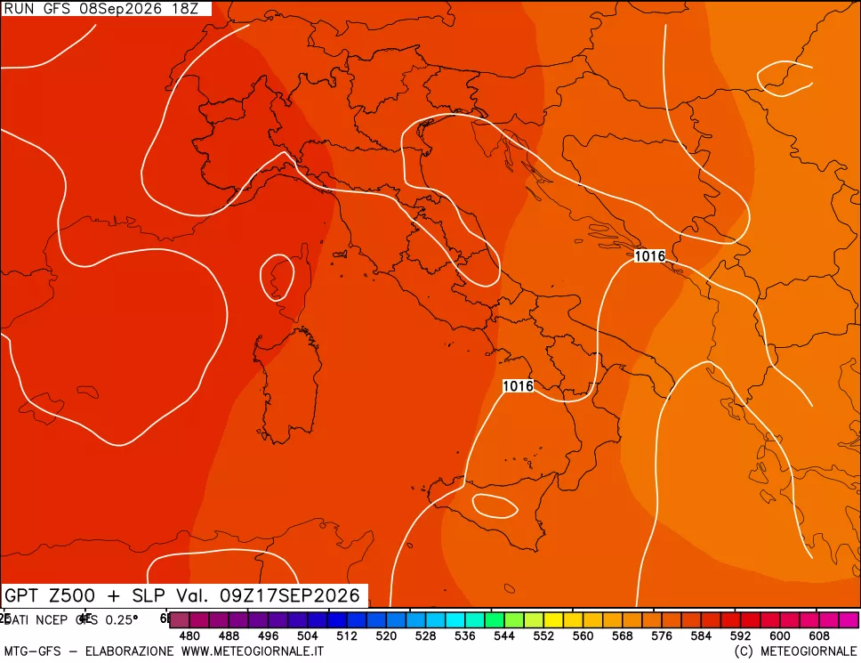 mappa 500 hPa GPT + Press SLM