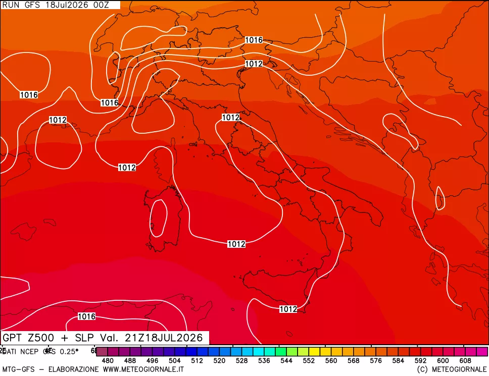 mappa 500 hPa GPT + Press SLM
