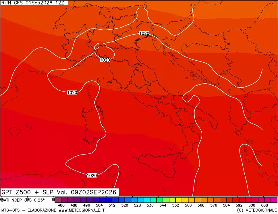 mappa 500 hPa GPT + Press SLM