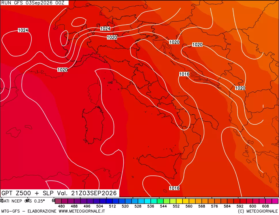 mappa 500 hPa GPT + Press SLM