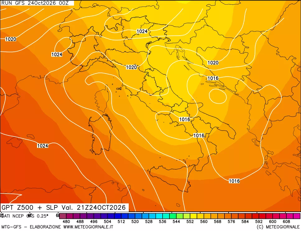 mappa 500 hPa GPT + Press SLM